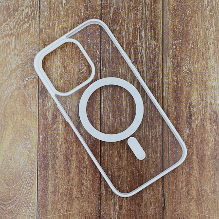 Чехол силиконовый для iPhone 13 Pro Max (6.7), Магнитный (MagSafe), X-CASE, белый