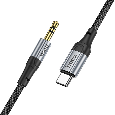 AUX Audio кабель 3,5 мм на Type-C, UPA26, HOCO, черный