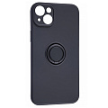 Чехол силиконовый для iPhone 14 Plus (6.7), с держателем, с защитой камеры, X-CASE, черный