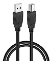 Кабель USB для подключение принтера, 3м, черный