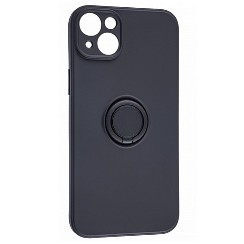 Чехол силиконовый для iPhone 14 Plus (6.7), с держателем, с защитой камеры, X-CASE, черный