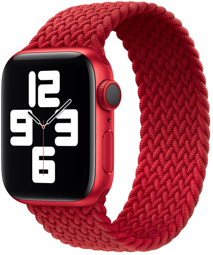 Ремешок на руку для Apple Watch 38/40/41 мм, нейлоновый эластичный №6, красный