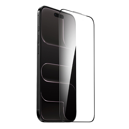 Защитное стекло на iPhone 16 Pro/17, AF 360, прозрачное с черной рамкой, X-CASE