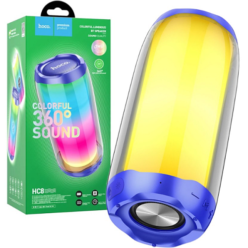 Колонка HC8 Pulsating colorful, Светится во время работы, HOCO, синий