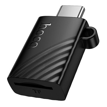 Картридер Type-C, HB53, HOCO, поддержка microSD карт, черный