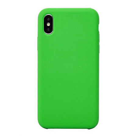 Чехол-накладка для iPhone XS Mas, Silicon Case, зеленый