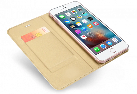 Чехол-книжка для iPhone 6/6S, DU DU, боковой, золотой