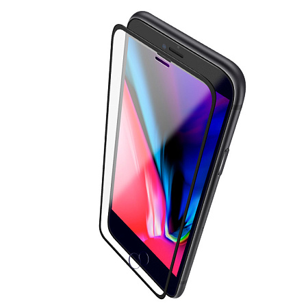 Защитное стекло для iPhone 6 Plus/6S Plus (A11), HOCO, Narrow Edges 3D, черное
