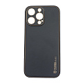 Чехол силиконовый для iPhone 13 Pro Max (6.7), Graceful Leather series, HOCO, черный