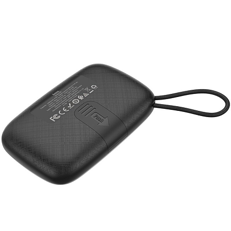 Универсальный Доп. Аккумулятор 10000mAh, S29 встоенный кабель Type-C, HOCO, черный