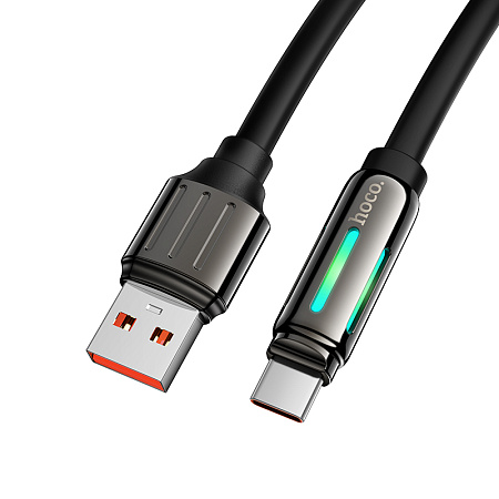 USB Кабель Type-C, 5A, HOCO, U136, 1.2м, черный