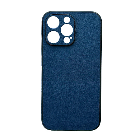 Чехол силиконовый для iPhone 14 Pro Max (6.7), экокожа, DU DU, синий