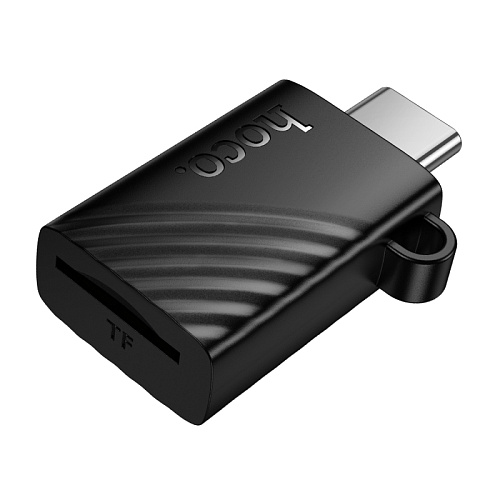 Картридер Type-C, HB53, HOCO, поддержка microSD карт, черный
