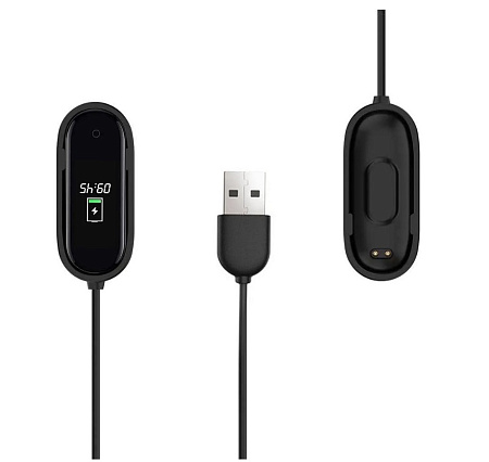 USB кабель для Xiaomi Mi Band 4, черный
