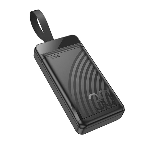 Универсальный Доп. Аккумулятор 30000mAh, J123B, HOCO, выход: 1 USB-A 22.5W, 1 PD 20W, с дисплеем, черный