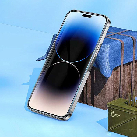 Защитное стекло на iPhone 15/16, 9D, черное, X-CASE