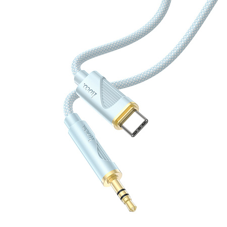 AUX Audio кабель 3,5 мм на Type-C, UPA30, HOCO, синий