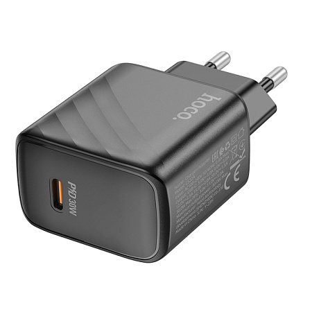 Сетевое зарядное устройство, 1 PD 30W (CS22A), HOCO, черный