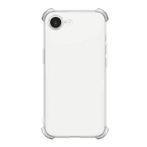 Чехол силиконовый для iPhone 16e, усиленные края, с защитой камеры, X-CASE, прозрачный