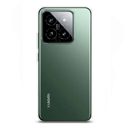 Чехол силиконовый для Xiaomi 14, c защитой камеры, X-CASE, прозрачный