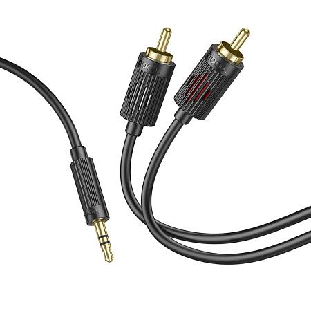 Кабель с Jack 3.5 на RCA, UPA28, HOCO, колокольчики, черный