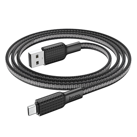USB Кабель Micro, HOCO, X69, 1м, черный с белым