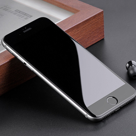 Защитное стекло на iPhone 6/6S (A1), HOCO, Shatterproof edges, 3D, закруглённое, черное