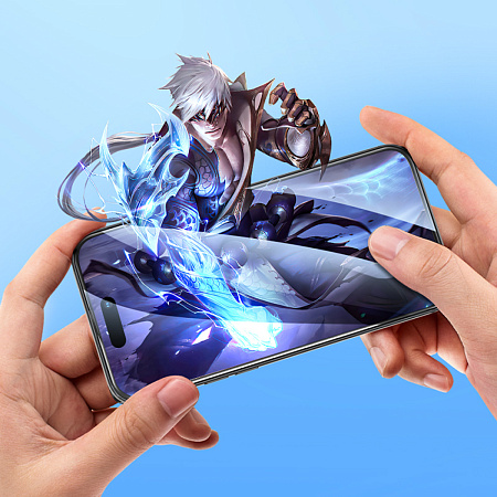 Защитное стекло для iPhone 14 Pro, G12, HOCO, Full screen HD 5D large arc tempered glass, черное