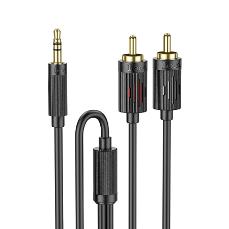 Кабель с Jack 3.5 на RCA, UPA28, HOCO, колокольчики, черный