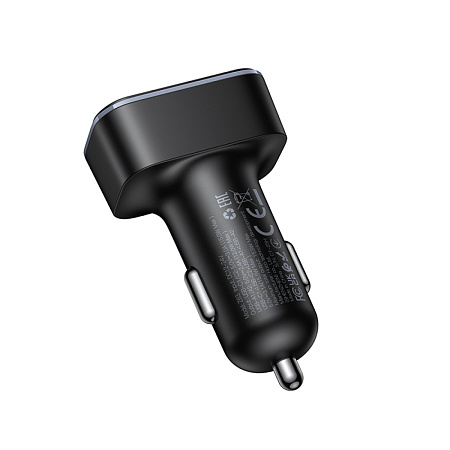 Автомобильное зарядное устройство, 2 USB 5V/2.4A + 2 PD 5V/3A (Z63), HOCO, черный