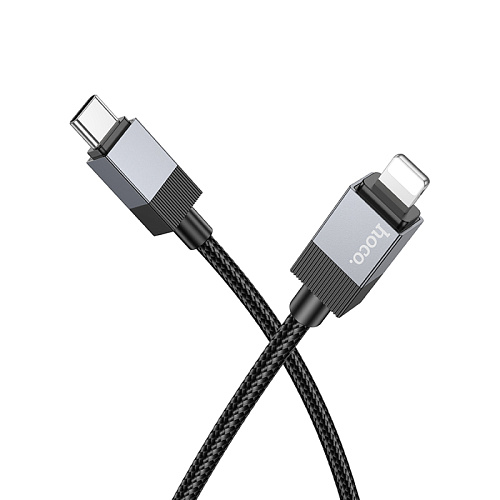 Кабель Lightning to Type-C (PD), HOCO, X110, 1 метр, цвет черный