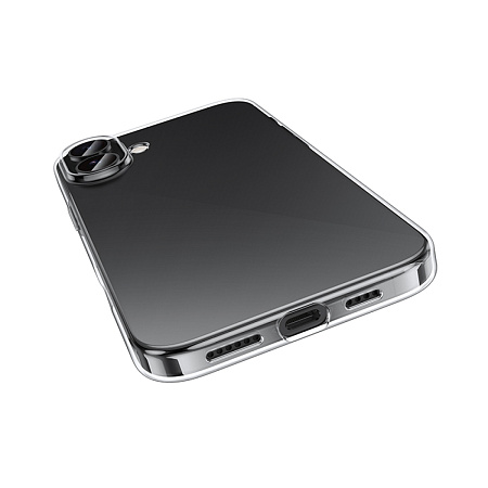 Чехол силиконовый для iPhone 16, Light series TPU, HOCO, прозрачный