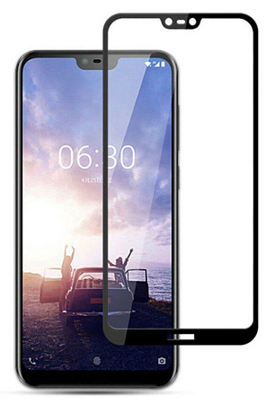 Защитное стекло на Nokia 6.1 Plus / X6 (2018), 3D, черный, X-CASE