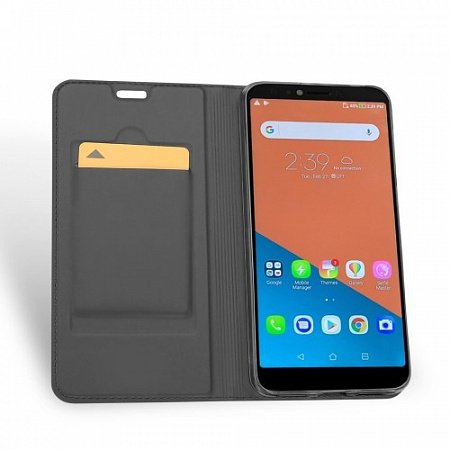 Чехол-книжка для Asus Zenfone 5 Lite, ZC600KL, DU DU, боковой, серый