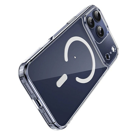 Чехол силиконовый для iPhone 17 Pro, Магнитный (MagSafe), HOCO, прозрачный