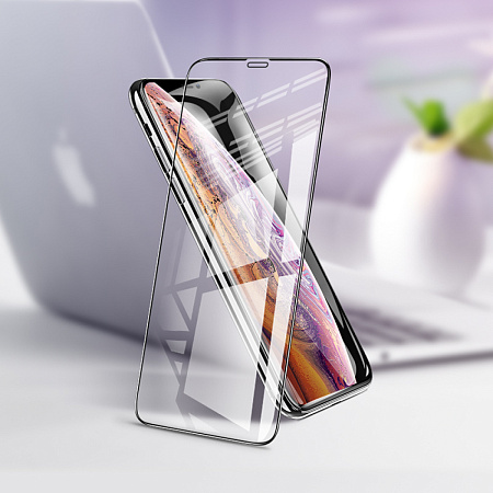 Защитное стекло на iPhone XR/11 (G14), HOCO, Guardian shield series full-screen HD tempered, черное