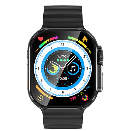 Умные часы Y23 Ultra Smart watch Hoco с поддержкой звонков, черные
