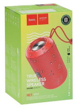 Колонка HC1 Trendy sound sports wireless speaker, HOCO, красная