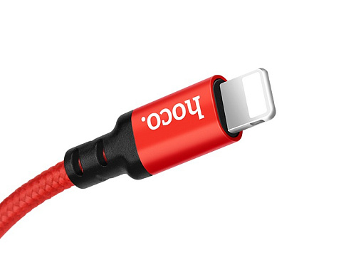 USB дата кабель Lightning, HOCO, X14, 2М, красный