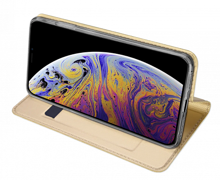 Чехол-книжка для iPhone 11, DU DU, боковой, золотой