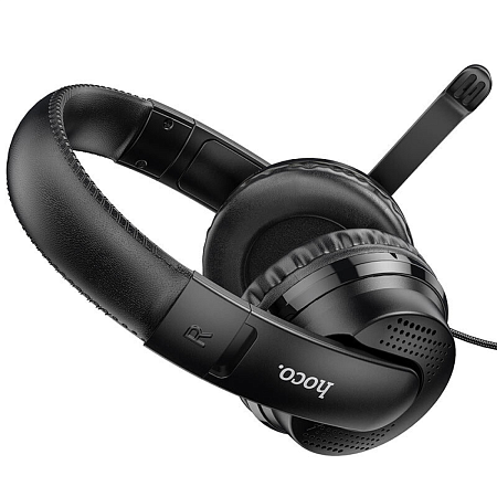 Проводные наушники W103, HOCO, игровые с микрофоном, черные