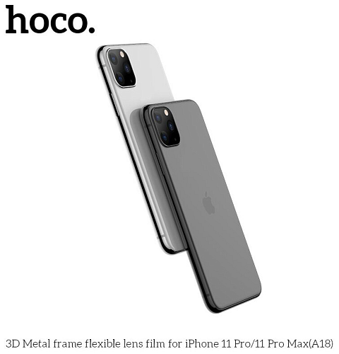 Защитное стекло на iPhone 11 Pro/11 Pro Max (A18), HOCO, на заднюю камеру, черное
