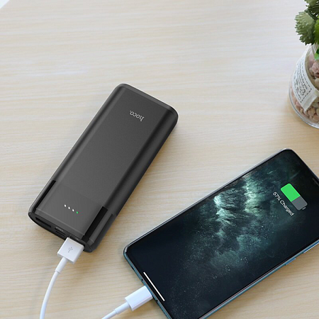 Универсальный Доп. Аккумулятор 10000mAh, J61, PD 18W+QC3.0, Hoco, черный