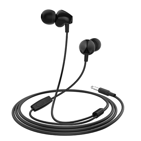 Проводные наушники M60 Perfect sound universal earphones with mic, черные