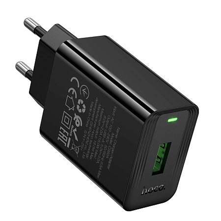 Сетевое зарядное устройство, 1 USB 3.0 QC (CS92A), HOCO, черный