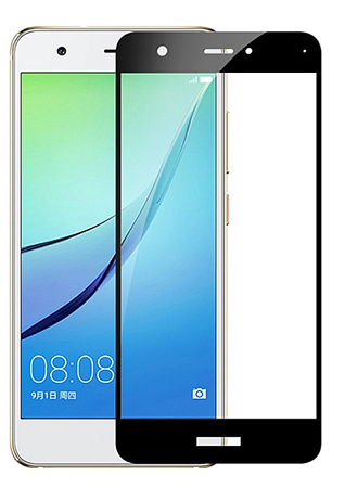 Защитное стекло на Huawei Nova 2S, Silk Screen 2.5D, черный, X-CASE
