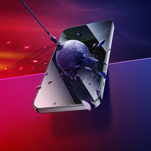 Защитное стекло для iPhone 15 Plus//16 Plus, G15, HOCO, Guardian shield series full-screen anti-spy, черное