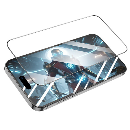 Защитное стекло для iPhone 15 Pro Max, A777, HOCO, HD, рамка черная