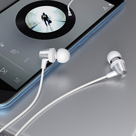 Проводные наушники M79 Cresta universal earphones with microphone, HOCO, белые