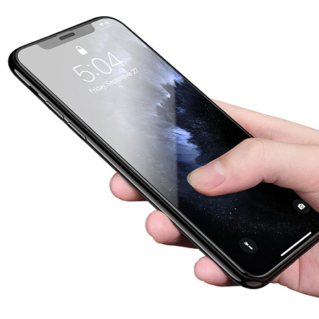 Защитное стекло на iPhone XS Max/11 Pro Max (G12), HOCO, Full screen HD 5D large arc tempered glass, черное